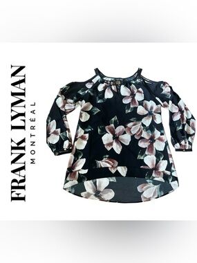 Frank Lyman Floral Cold Shoulder Top, Size 8